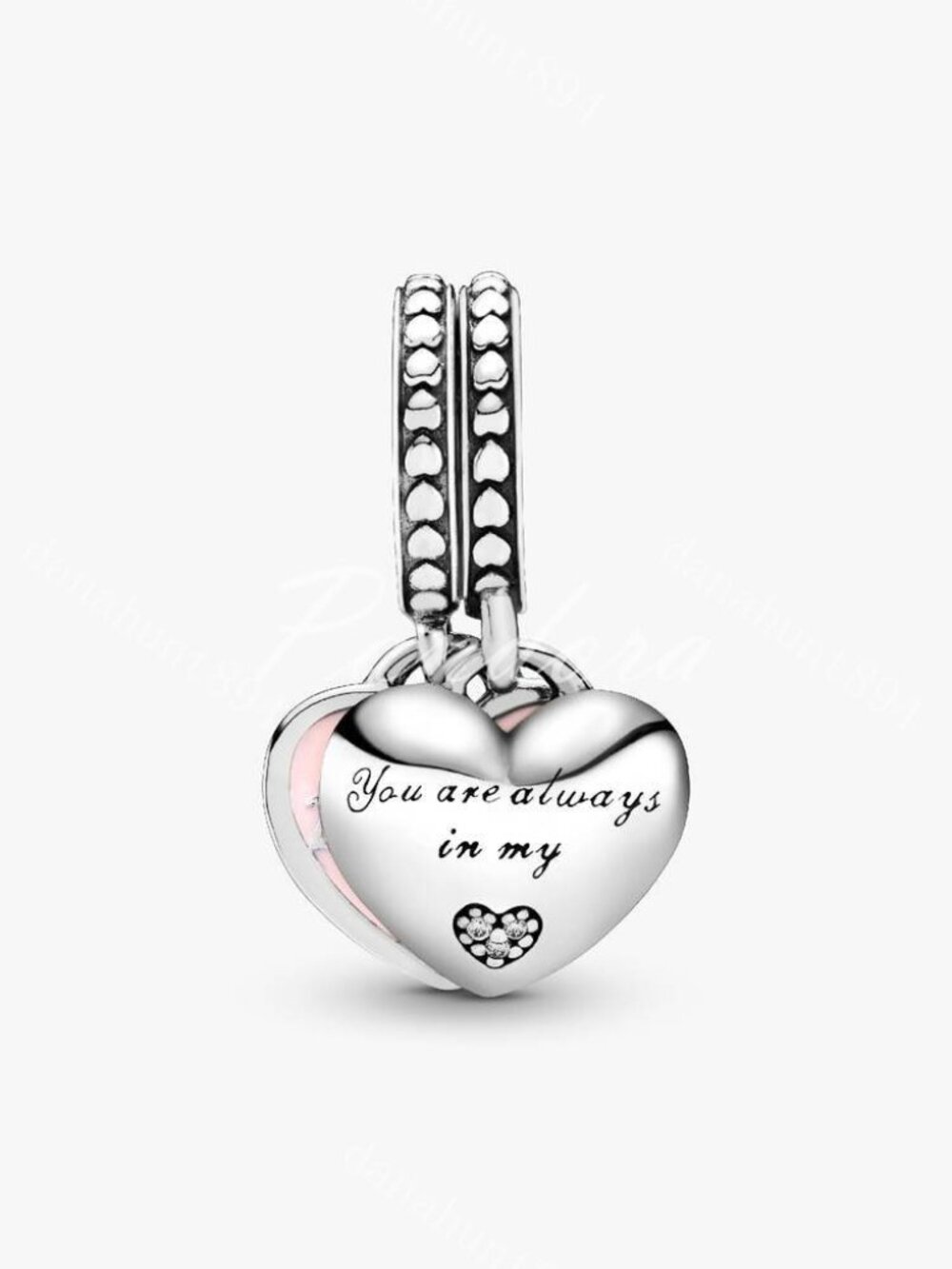 Pandora Mother & Daughter Hearts Dangle Charm - Picture 2 of 4